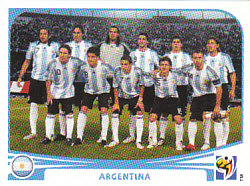 Team Photo Argentina samolepka Panini World Cup 2010 #106